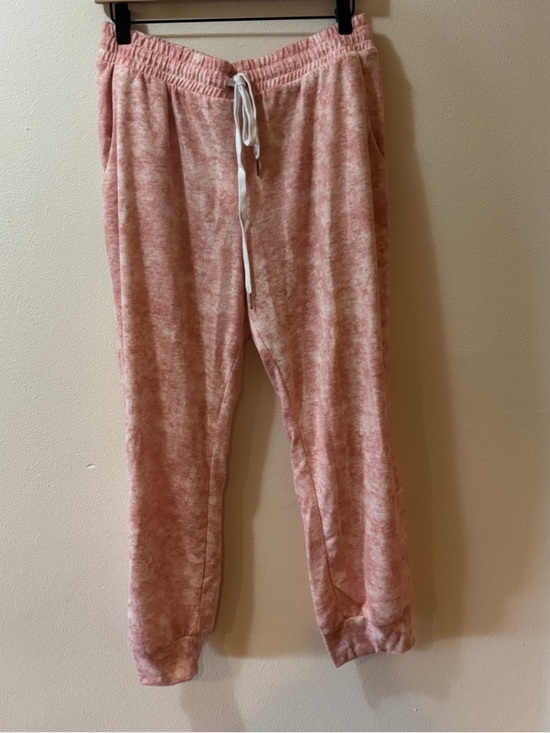 Kittenish Pants - Kittenish Blush Pink White Marble Lounge Joggers-NWT